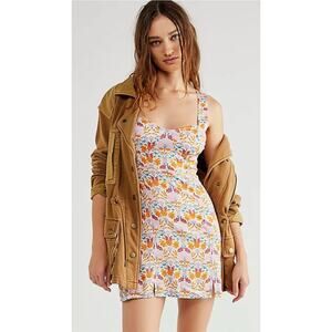 Free People floral pink mini dress